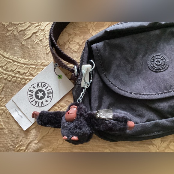 Kipling Stelma Black Tonal Crossbody Bag - Picture 2 of 12